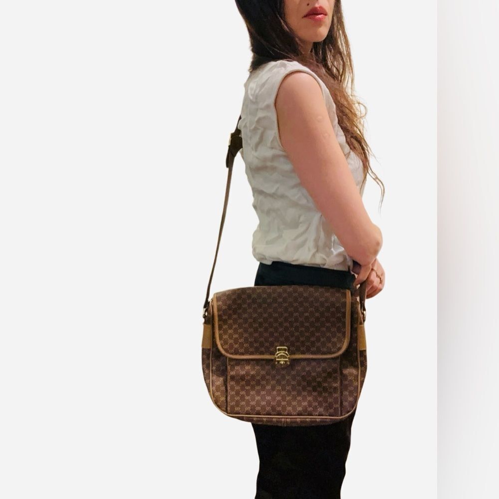 Gucci Brown and Tan Shoulder Bag